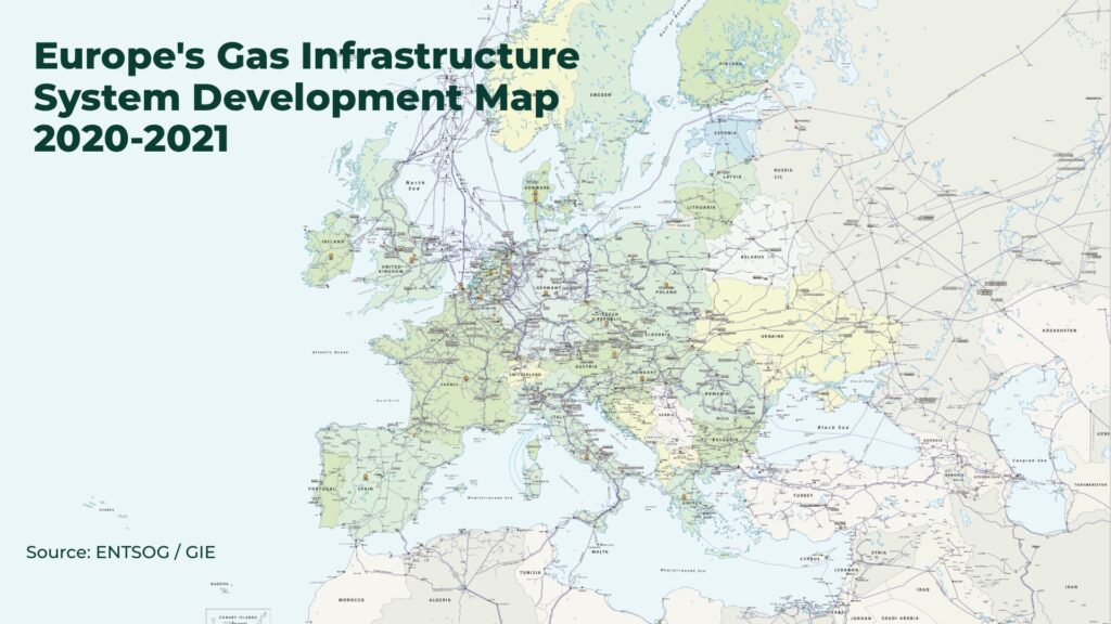 Europes Gas Infrastructure System Development Map 2020 2021 - The Oregon Group - Investment Insights