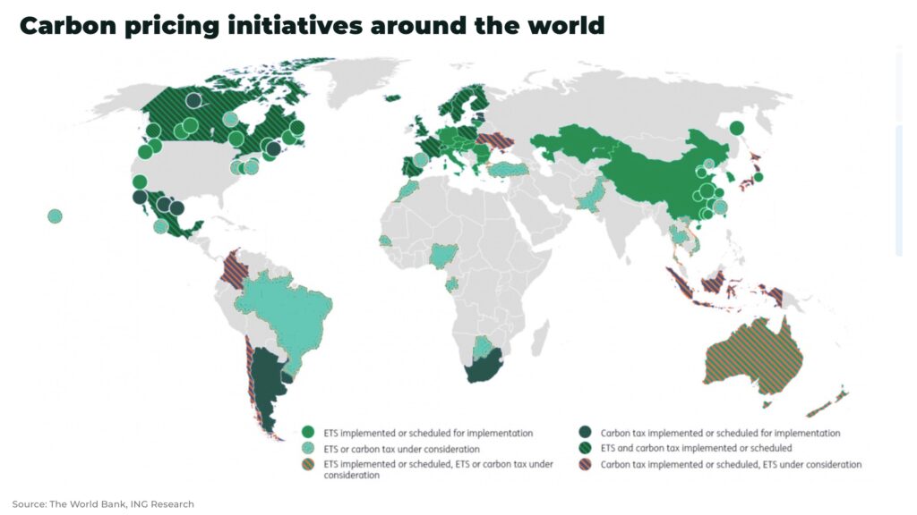 cross border carbon tariffs Carbon pricing initiatives around the world - The Oregon Group - Investment Insights