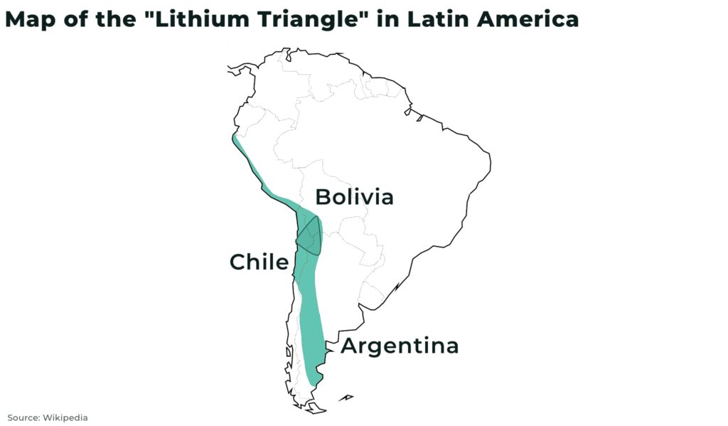 Map of the 22Lithium Triangle22 in Latin America - The Oregon Group - Investment Insights