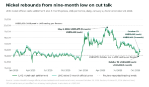 Nickel producers weigh 50% Indonesian cuts as prices hit 10-month low